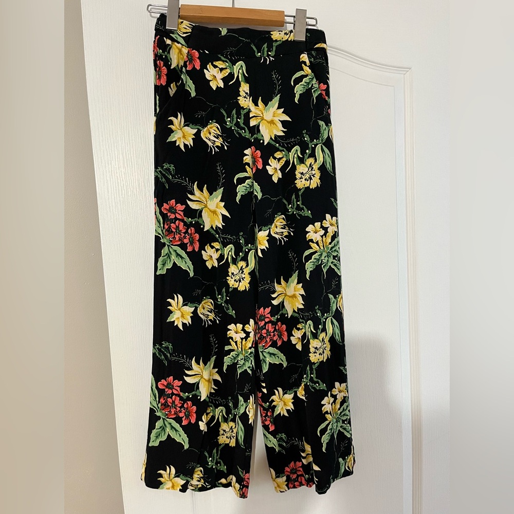 Wilfred Floral Black Pants